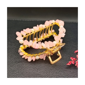 Pasador de Pelo de Mariposa con Perlas y Cuarzo Transparente, Estilo Coreano, Hecho a Mano, Accesorios para el Cabello con Perlas, Regalo DIY <span class=keywords><strong>MIO</strong></span> para Mujer - Product Image 5
