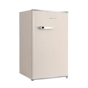 3.2 Cu.Ft Mini Geladeira com Congelador Termostato Ajustável Única Porta Refrigerador Compacto para Hotel