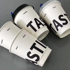 Desechable logotipo personalizado biodegradable sola doble pared bebida caliente Leche de <span class=keywords><strong>Coco</strong></span> taza de papel café con leche taza de papel con tapa manga - Product Image 2