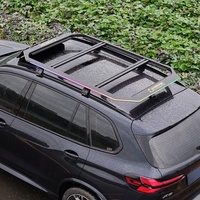 Plateforme de toit en aluminium T6065 avec éclairage ambiant, barres transversales réglables, porte-bagages de toit pour BMW X5