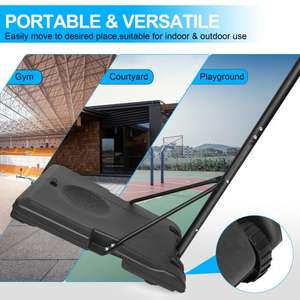 Ruedas de aro de baloncesto ajustables portátiles de 5,6-7 pies, soporte interior/exterior, 5,6-7 pies, equipo de entrenamiento ajustable de 28 pulgadas - Product Image 6