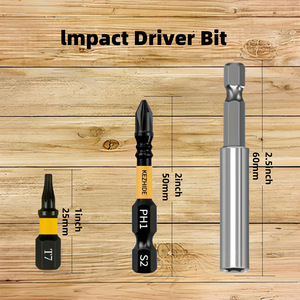 Guest Quality Impact Driver Bit Set 2.5 In 60 Mm S2 Steel Phillips Torx For Home And Electric Use - Product Image 2