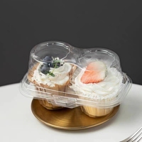 Boîte à cupcakes en plastique, emballage alimentaire en coquille de palourde, 12 unités