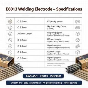 <span class=keywords><strong>Electrodo</strong></span> de Soldadura de Acero al Carbono E6013 AWS A5.<span class=keywords><strong>1</strong></span> de 5.0 mm 3/<span class=keywords><strong>16</strong></span> para la Construcción de Vehículos, Barcos y Estructuras de Acero - Product Image 5