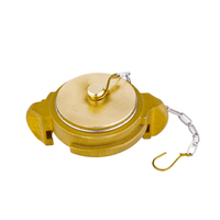 Raccords de lutte contre l'incendie de marque SH, capuchon d'accouplement JIS de 2,5 pouces, capuchon d'extrémité en laiton, équipement de sécurité incendie jaune, durable, flexible, portable