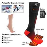 Fabricant de chaussettes chauffe-pieds sport personnalisé OEM Chaussettes auto-chauffantes à batterie thermique rechargeable pour hommes et femmes