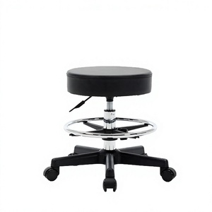 Fauteuil de Barbier Ergonomique et Écologique en Cuir PU, Portable et Réglable, avec 5 Roues, Idéal pour Usages en Usine, Gym, École et Hôpital - Vente en Gros - Product Image 3