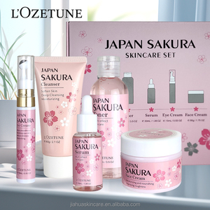 Set Perawatan Kulit Sakura Jepang Terbaik, Set Perawatan Kulit Sakura 5 Pcs untuk Kulit Kering, Produk Perawatan Wajah untuk Set Profesional - Product Image 3