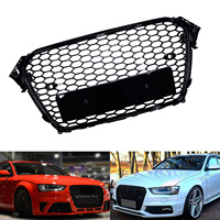 Calandre avant pour Audi A4 S4 B8 RS4 2013 2014 2015, pièces de carrosserie, grille de radiateur nid d'abeille, pare-chocs, noir brillant