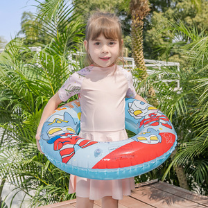 Ultraman <b>Inflatable</b> Swimming Ring For Kids Pool <b>Float</b> Cartoon Design Underarm Ring 0.20mm PVC - Product Image 4