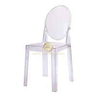 Chaise Chiavari en résine polycarbonate transparente de qualité supérieure pour événements, chaises fantômes en acrylique pour mariage