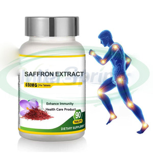 Comprimés d'extrait de safran biologique Ausreson OEM - Compléments alimentaires à base de plantes de qualité alimentaire, soutien immunitaire végétalien, origine américaine - Product Image 1
