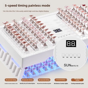 Lampe à ongles haute puissance à 105 LED, grand espace, séchage rapide du vernis gel, lumière UV pour le durcissement, fournitures professionnelles pour la manucure - Product Image 2