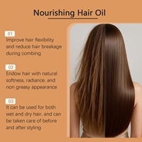 Huile de banane OEM pour la croissance des cheveux, traitement lissant, anti-frisottis, laisse les cheveux frais, volume et brillance, huile de ricin nourrissante pour la croissance des cheveux