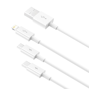 Baseus üstün serisi hızlı şarj kablosu 3 in 1 USB için mikro USB/USB-C IP 1.5m CAMLTYS-02 3.5A için iPhone MacBook için I - Product Image 4