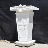 Precio de fábrica Iglesia Católica Decoración religiosa Tallada a mano Altar de mármol blanco y mesa de púlpito