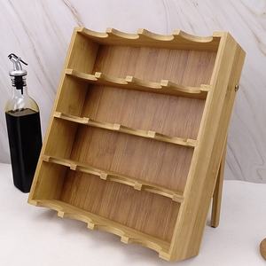 Venta al por mayor ajustable 3 4 niveles de bambú cocina organización y almacenamiento de especias estante - Product Image 4