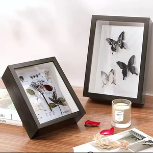 Bán buôn tùy chỉnh kích thước khung ảnh 4x6 6x8 8x10 A4 sáng tạo DIY Hoa Khô 3D gỗ bóng hộp khung - Product Image 2