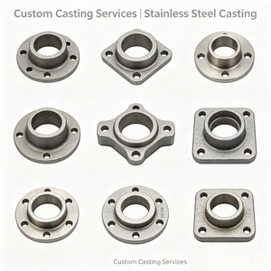 Piezas de fundición a la cera perdida de hierro dúctil gris acero personalizadas, fundición de precisión industrial, fundición de metal por patrón en polvo, fundición en fundición. - Product Image 1