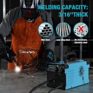 เครื่องเชื่อมแก๊สเลส MIG/Stick/Lift-Tig 3-in-1 พร้อมจอ LCD ขนาดใหญ่ สำหรับเชื่อมลวดฟลักซ์คอร์ - Product Image 3