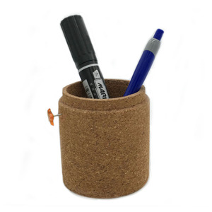 Eco friendly cork pen holder lightweight soft wood pencil holder stationery desk storage