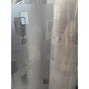 Rouleau de film PVC à motif abstrait rectangulaire, givré mat transparent pour surfaces en bois, verre, pierre, métal, table, meubles - Product Image 1