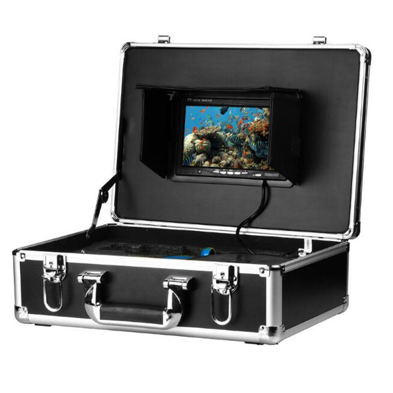 Подводная рыболовная камера HD 600 TVL с ЖК-дисплеем 7 дюймов и кабелем 20 м, с комплектом из 2 белых светодиодов