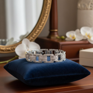 สร้อยข้อมือโรเล็กซ์ 18K ทอง ดีไซน์มิลเกรน ประดับเพชร (ธรรมชาติ) - Product Image 3