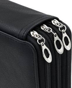 Astuccio Portamatite in Pelle PU con 120 Scomparti e Cerniera, Borsa Portatile da Viaggio per Penne da Disegno con Manico e Tracolla per Artisti Adulti - Product Image 6