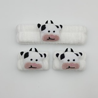 Ensemble de bandeaux et bracelets en peluche douce motif Lion, Tigre, Chat, pour spa, soins de la peau, maquillage et accessoires capillaires, vente en gros
