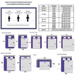 Couverture de luxe 100% bambou naturel refroidissement sensoriel perméable à l'air couverture lestée enfants utilisation Super confortable aide l'insomnie - Product Image 5