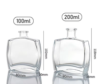 Bouteille diffuseur en verre noir brillant de haute qualité, vide, 100 ml, 200 ml, avec bouchon en caoutchouc, pour parfum et emballage cadeau