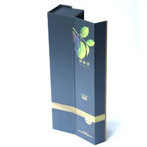 Custom Foldable Magnetic Boxes Paper Hardcover Magnetic Packing Wedding Gift Box Wine Packaging Suitable For Wine And Champagne