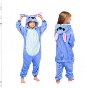 Pyjama en velours pour enfants unisexe Memune, personnage de dessin animé <span class=keywords><strong>Stitch</strong></span>, cosplay, costumes de fête d'Halloween, polyester, sur le thème des jeux - Product Image 2
