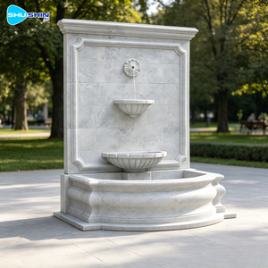 <span class=keywords><strong>Fuente</strong></span> de Agua Comercial Moderna de Mármol Beige en Niveles, con 110-230V y 3 Años de Garantía, para Jardín Formal al Aire Libre - Product Image 1