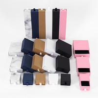 Boîtes à bijoux personnalisées pour bagues, bracelets, boucles d'oreilles et colliers, boîte à bijoux en papier kraft noir épais, ensemble d'emballage cadeau pour bijoux