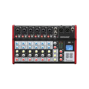 Accuary Pro Audio MES8 Audio interface 6 Channel DJ Mini Audio Mixer With USB/MP3 Player Sound Mixer