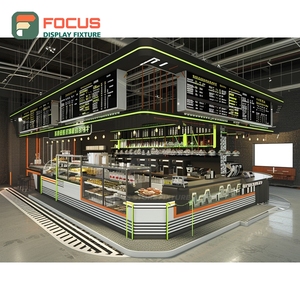 Stylish Cafe Service <b>Counter</b> Laminate Wood Finish Coffee Bag Display Area Storefront Service <b>Counter</b> - Product Image 2