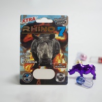 Les pilules masculines naturelles de rhinocéros d'amélioration conçoivent en fonction du client le produit d'emballage de 7 cartes de rhinocéros de boîte de papier