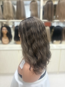 Perruque en cheveux humains vierges à 100 %, dentelle suisse HD, respirante <span class=keywords><strong>et</strong></span> transparente, taille de bonnet petite, moyenne, grande - Product Image 1