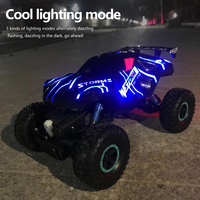Voiture RC 2.4G 4x4 Rock Climber avec Lumières et Pulvérisation à un Clic, Câble USB, Conduite Rapide, Jouet Intérieur/Extérieur pour Garçons