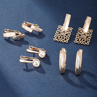 Pendientes de Moda para Mujer XUPING Jewelry Dubai al por Mayor, Chapados en Oro de 14K, 18K, 24K, Coloridos, Pequeños, Tipo Huggie