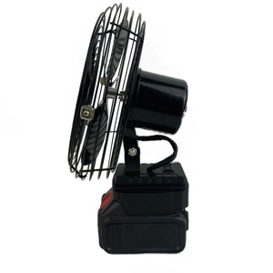 Ventilateur électrique portable mini 8 pouces, alimenté par batterie, sans fil, ventilateur de table rechargeable, moteur DC, utilisation en camping et en extérieur, noir - Product Image 3