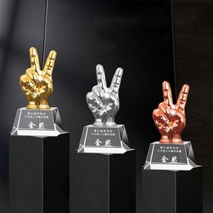 New Design Manufacturers Free, Customized <b>Engraved</b> Logo K9 Crystal Glass Metal Award <b>Trophy</b> Souvenir With Crown/ - Product Image 3