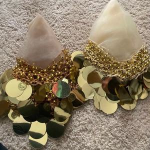 Fazzoletti Quadrati all'Uncinetto con Paillettes, Yalikhta Assiro per Decorazione Sciarpe da Matrimonio - Product Image 1