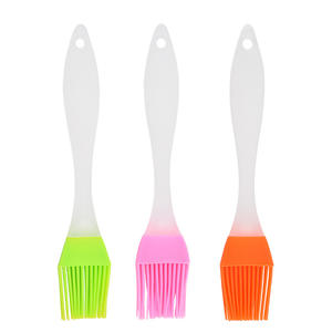 <b>Silicone</b> Oil Brush Baking <b>Tool</b> With PP Handle Oven Safe Dishwasher Safe For BBQ Cake Cooking Green Transparent Pink Orange - Product Image 4