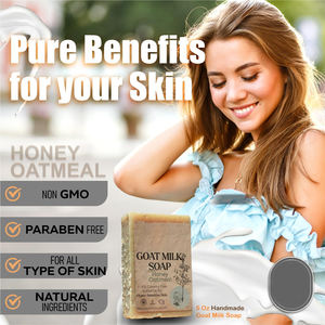 Натуральные ингредиенты ручной работы медовая овсянка козье молоко мыло с увлажняющим и нежным - Product Image 6
