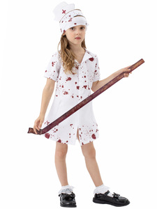 Ragazze Zombie <span class=keywords><strong>infermiera</strong></span> <span class=keywords><strong>Costume</strong></span> di Halloween spaventoso Killer di sangue <span class=keywords><strong>infermiera</strong></span> Cheerleading uniforme Horror costumi per bambini costumi - Product Image 2