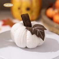 Yachen 3PK Mini Crochet Citrouilles Décor d'automne pour Cosy Autumn Thanksgiving Parfait pour la décoration de table et de cuisine de ferme