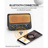 Amplificateur de guitare électrique miniature LEKATO 10W, portable, avec effets Clean, Overdrive et Reverb, Bluetooth, pour petite guitare, instrument de musique